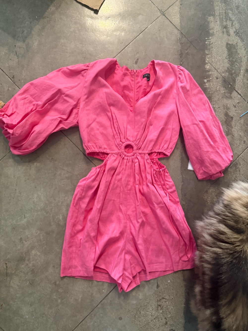 1.STATE Hot Pink Zip-Front Dress